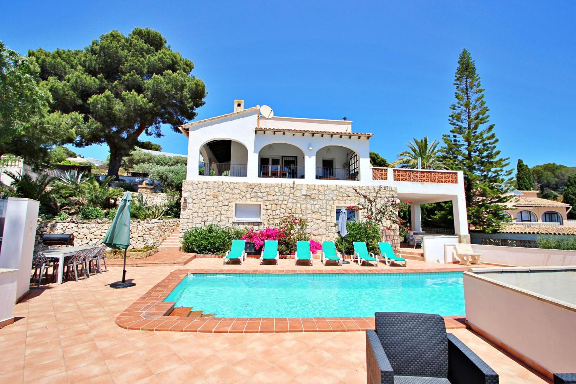 Dos Chicas - Sea View Villa With Private Pool In Moraira Теулада Экстерьер фото